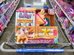 furreal pony in a cart