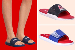 walmart reebok slides collage
