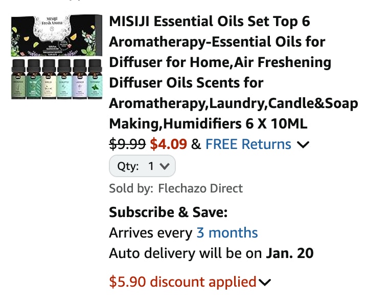 essential oil screenshot