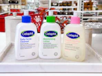 3 cetaphil skin care items sitting on a tray at target