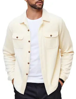 COOFANDY Men's Polar Fleece Shacket