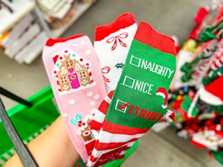 dollar tree christmas crew socks