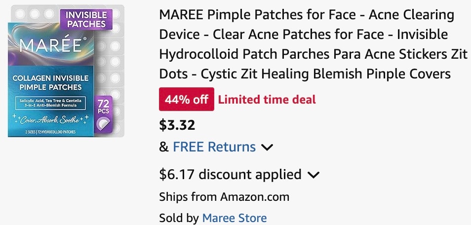 amazon-maree-pimple-patches-cart