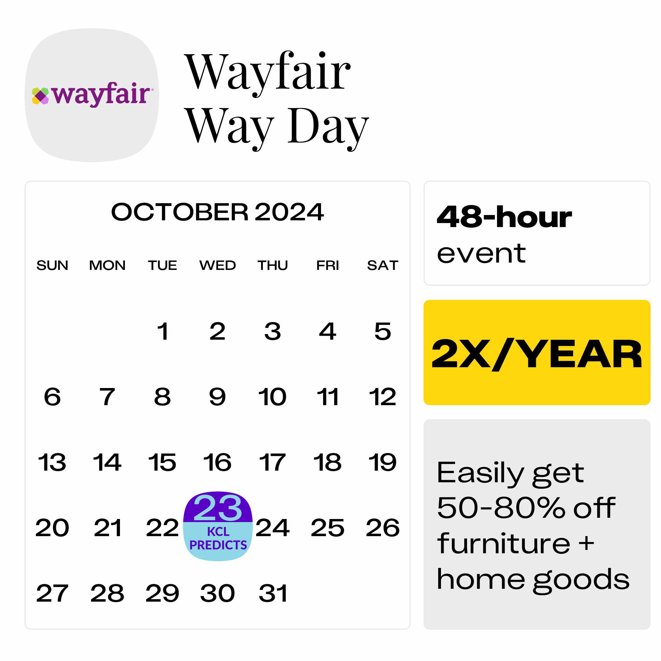 Wayfair Way Day 2024 Predicted Dates, Deals, and More The Krazy