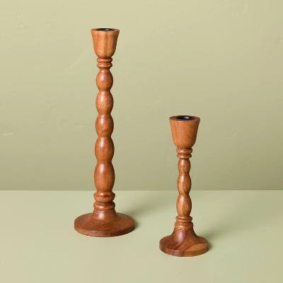 Hearth & Hand Wood Candlestick 2-Pack