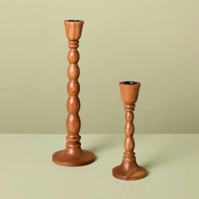 Hearth & Hand Wood Candlestick 2-Pack
