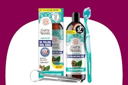 Bestselling GuruNanda CocoMint Mouthwash, Now $7.49 (35K Amazon Ratings) card image