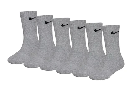 Nike Kids' Crew Socks 6-Pack