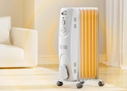 a heater in a room