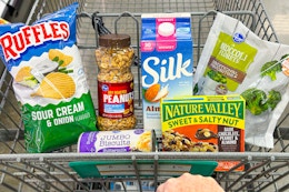 freebie groceries in shopping cart
