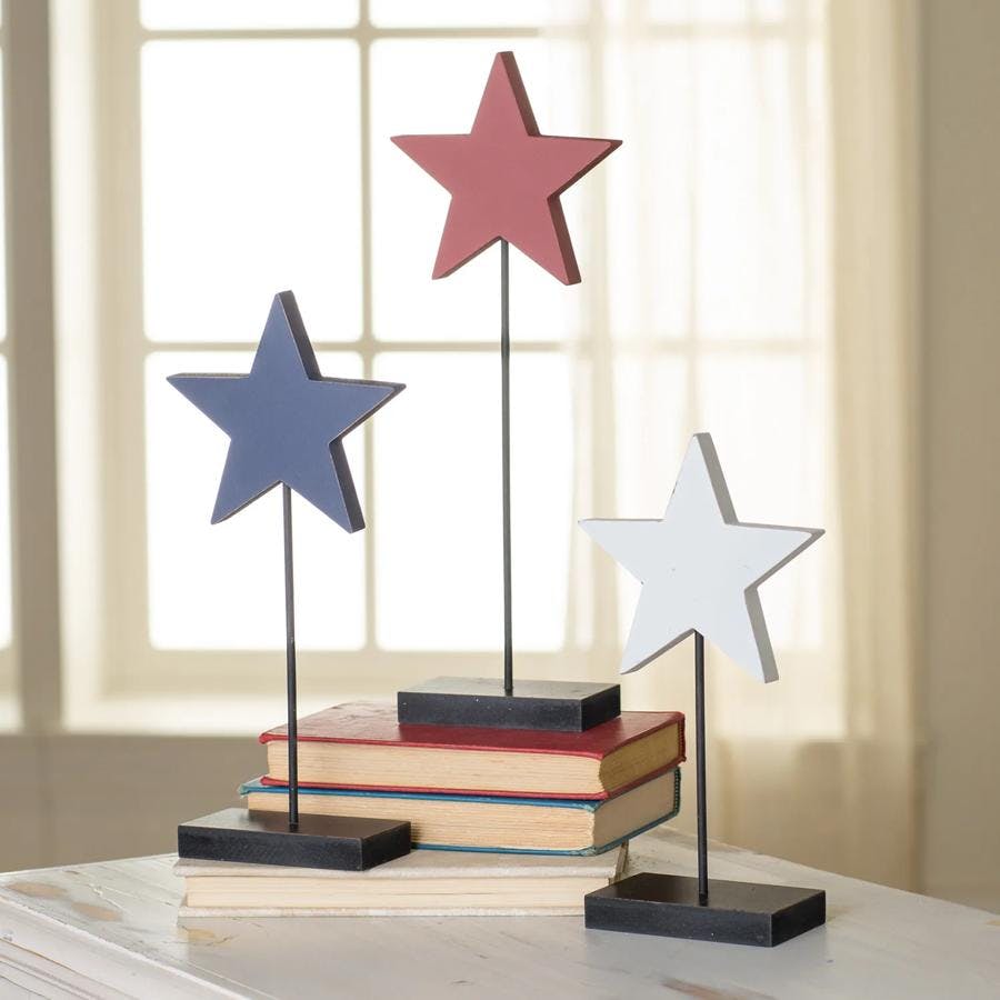 Patriotic Star Pedestal Decorations