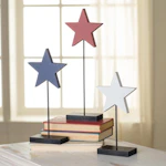 Patriotic Star Pedestal Decorations