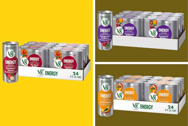 V8 Juice Energy Drinks 24-Pack, as Low as $4.94 With Amazon Coupon card image