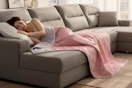 a woman on a couch