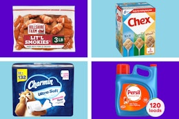 lit'l smokies, chex, charmin, persil collage