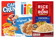 6 Quaker + 6 Rice-A-Roni Items