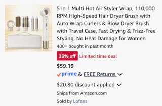 Amazon 5-in-1 Multi Hot Air Styler Wrap 2026 2