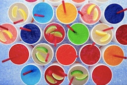 Sonic slushies arranged for a photo