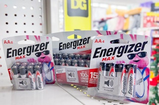 energizer batteries on dollar general store shelf