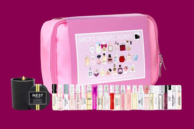 27-Piece Fragrance Sampler Set, Just $34 at Macy's: Armani, Gucci, and More card image