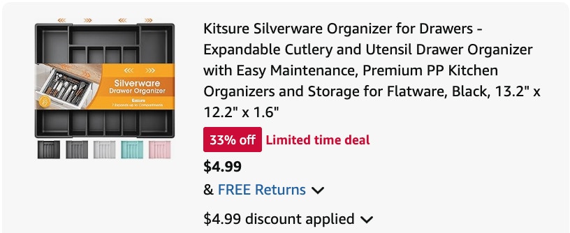 organizer Amazon receipt