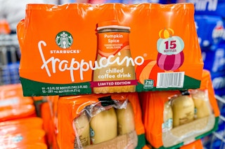 starbucks pumpkin spice frappuccino drinks in stock at store