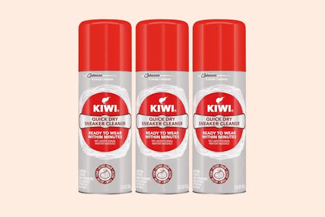 Kiwi Quick Dry Shoe Cleaner 3-Pack, as Low as $7.11 on Amazon card image
