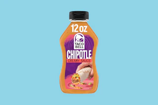 a bottle of taco bell chipotle sauce