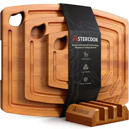 Astercook Bamboo Cutting Board Set
