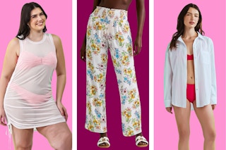 Three different styles of women's coverups