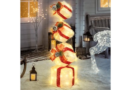 Christmas Lighted Gift Box Decorations