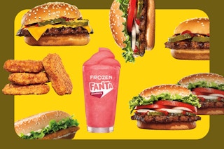 A mix of images of burger king daily deals offers in May.