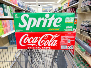 sprite and coca-cola 12 packs on walgreens cart