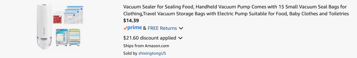 Amazon Handheld Vacuum Sealer 2025