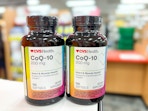 two bottles cvs health coq10 softgels on shelf