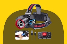 Rechargeable Waterproof Headlamp, Just $12 on Amazon (Reg. $40) card image