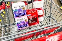 loreal skincare in shopping cart