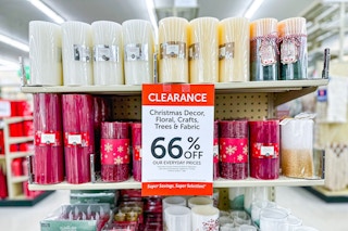 Hobby Lobby candles are 66% off during the holidays