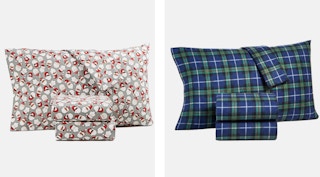 martha stewart holiday flannel sheet sets
