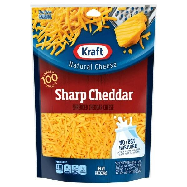 2 Kraft Shredded Cheese Bags