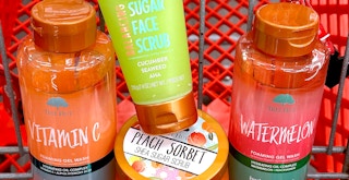 new tree hut skin care items in target basket