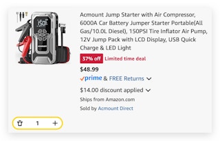 Acmount Jump Starter with Air Compressor