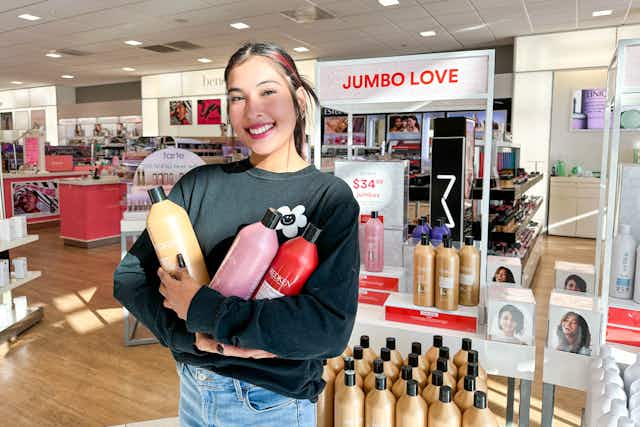 Ulta's Jumbo Love Sale Saves You Up to 45% Off Liter Hair Care Twice a Year card image