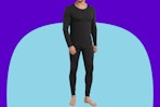 TRENDOUX Thermal Underwear Long Johns on a blue background.