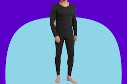 TRENDOUX Thermal Underwear Long Johns on a blue background.