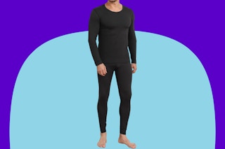TRENDOUX Thermal Underwear Long Johns on a blue background.