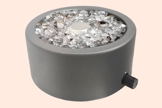 10" fire pit on a beige background